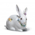 Lladro - Attentive Bunny With Flowers
